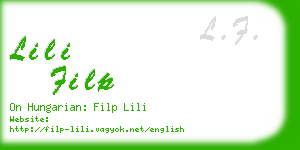 lili filp business card